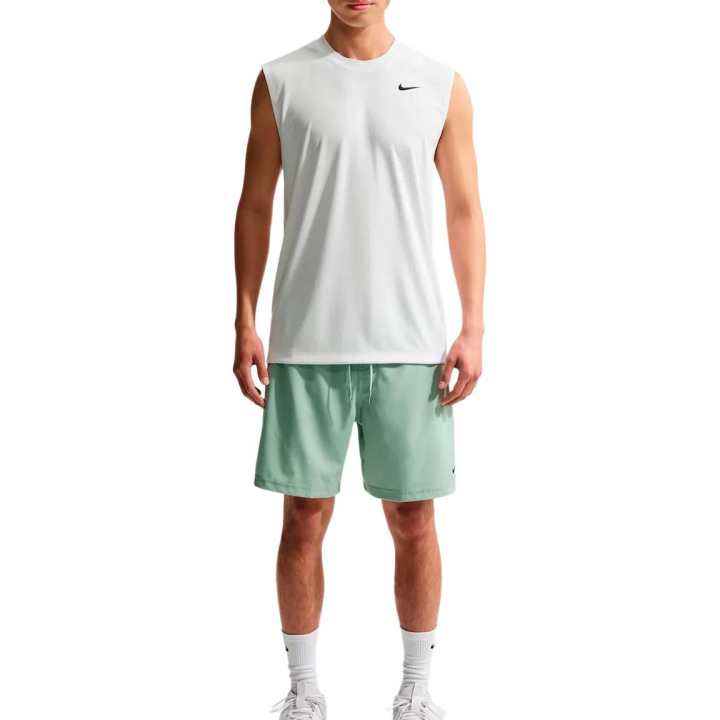 Nike Nike Dri Fit Tank Tops Men's White Crew Neck Moderate Other
