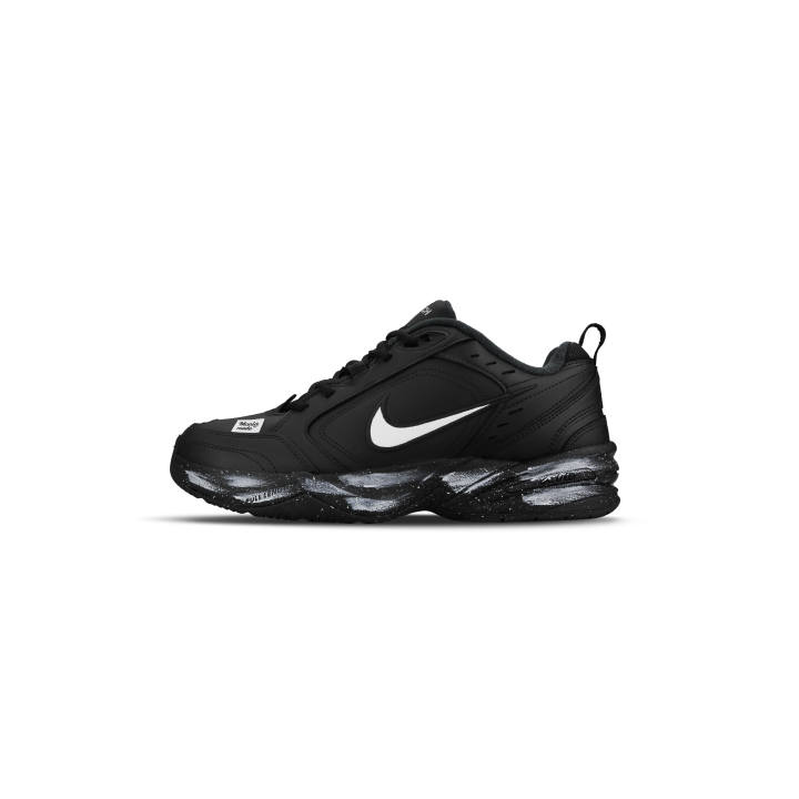 Nike Nike Air Monarch 4 Synthetic Leather Slip Resistant Abrasion Resistant Low top Chunky Sneakers Men's Black White