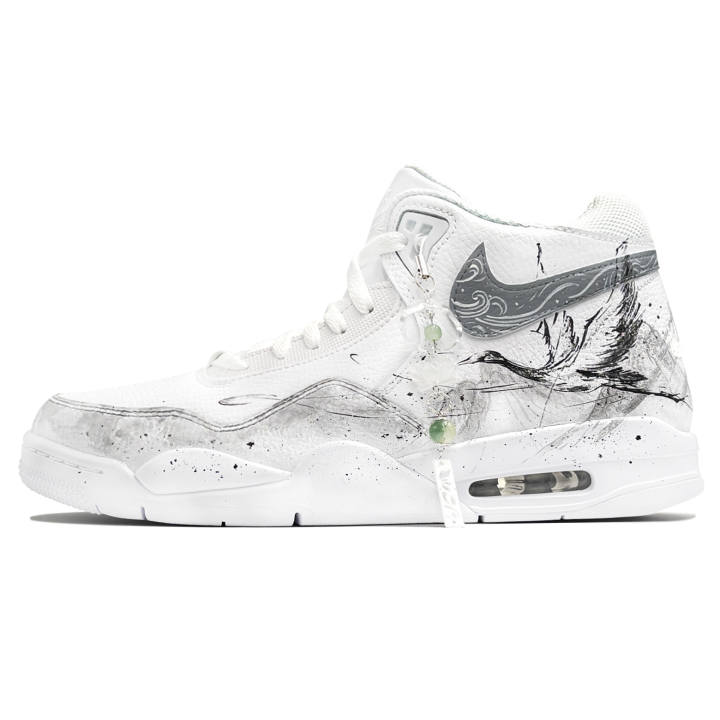 Nike Nike Flight Legacy Cloud Crane, First Moon Culture V Basketball Shoes Unisex Gray White
