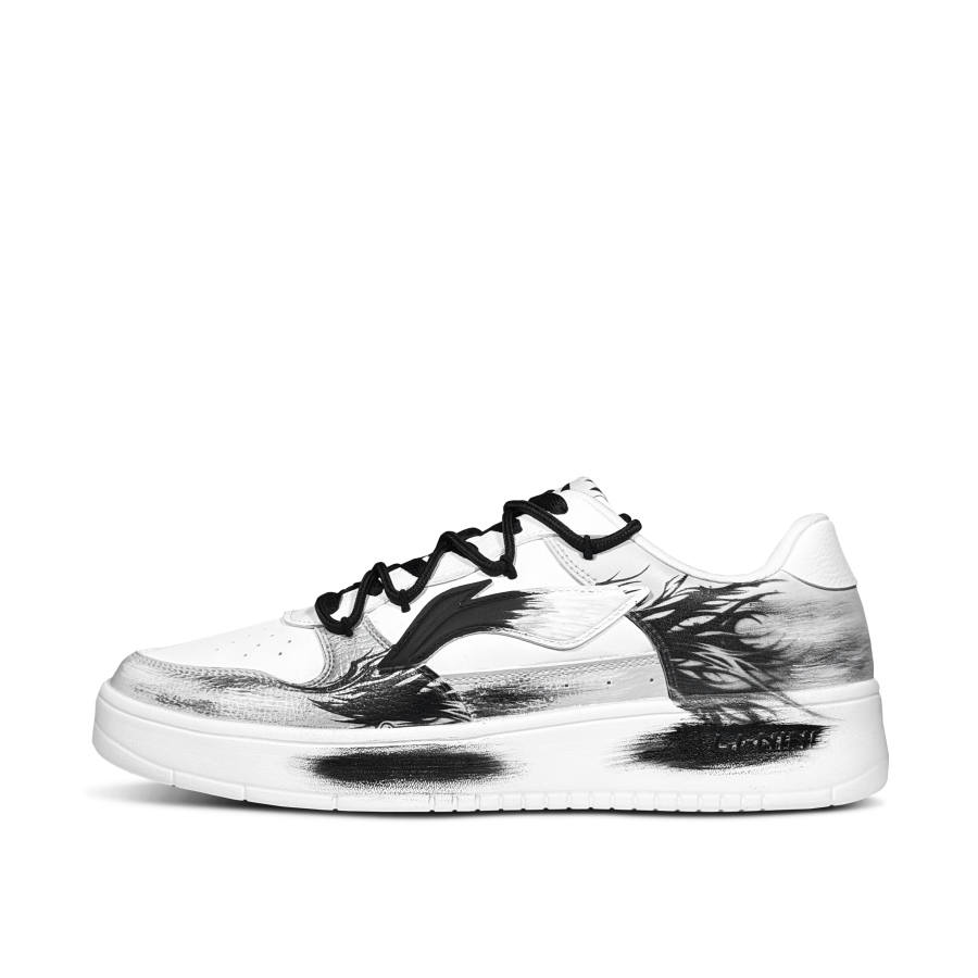 Li-Ning Li Ning Floating Boat Ink Feather Grace Slip Resistant Abrasion Resistant Low top Skateboard Shoes Men's