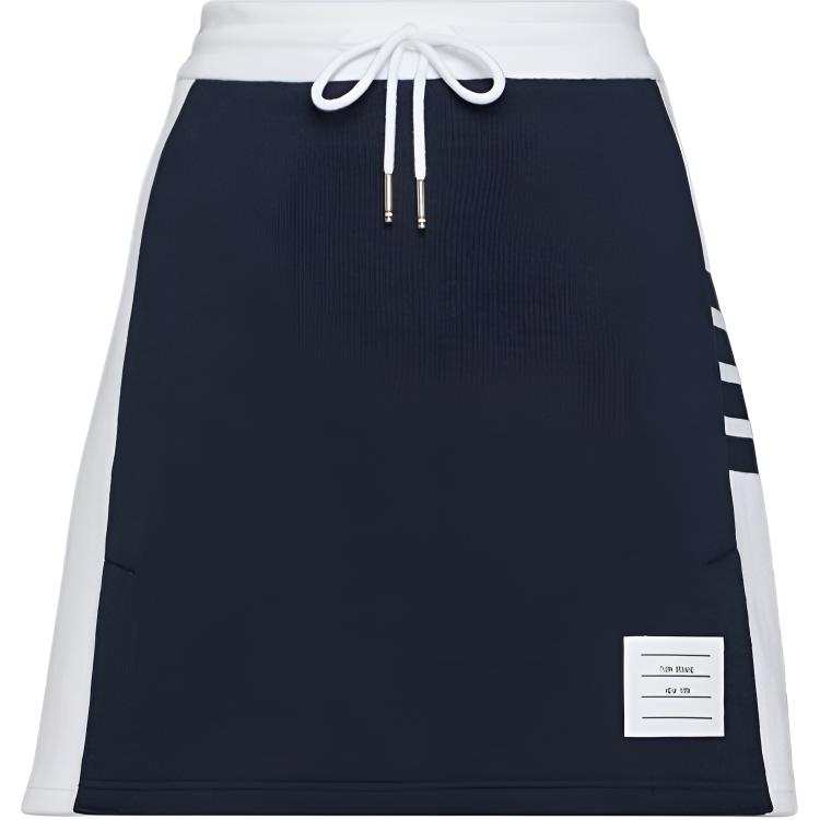 THOM BROWNE THOM BROWNE Classic Four Stripe Knit Mini Skirt