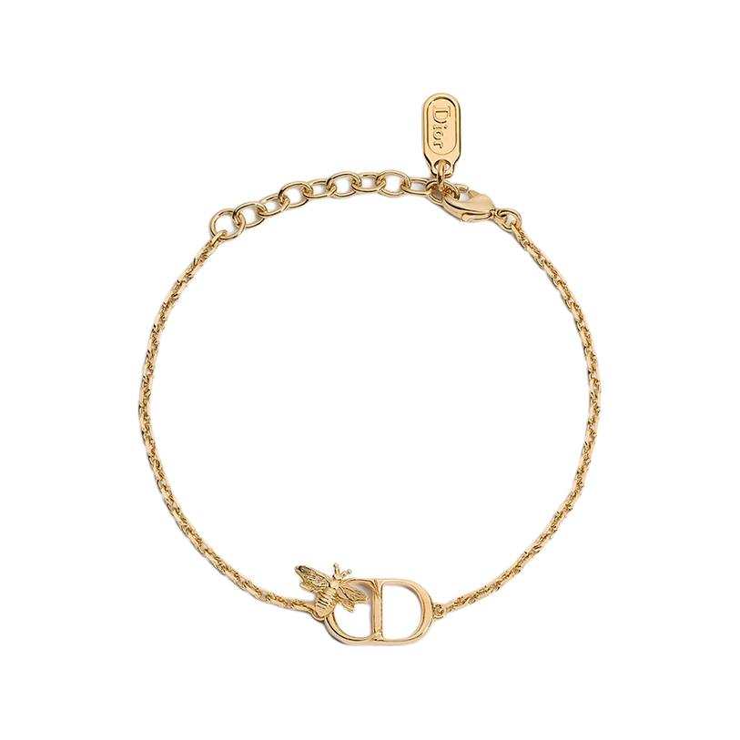 DIOR Gold Plated Metal Bracelets Unisex Gold