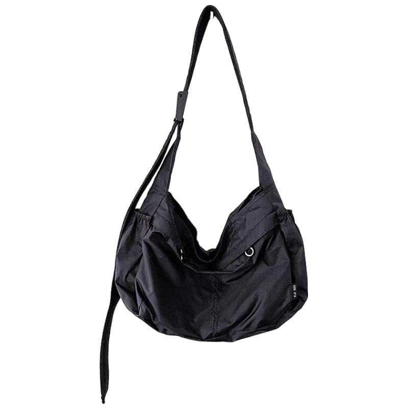 Warrior Nylon Fabric Crossbody Bags Regular Unisex Black
