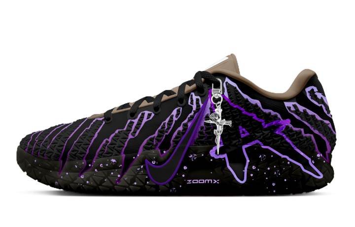 Nike Nike Ja Morant 3 Spacetime Crack Coverage Low top Basketball Shoes Men's Black Purple