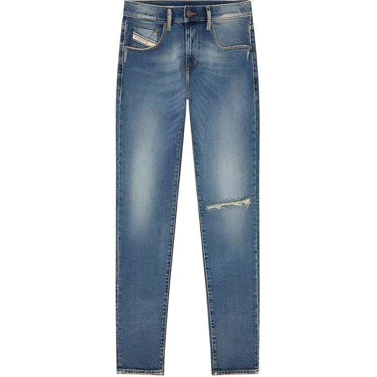 DIESEL DIESEL Ripped Mid-rise Jeans