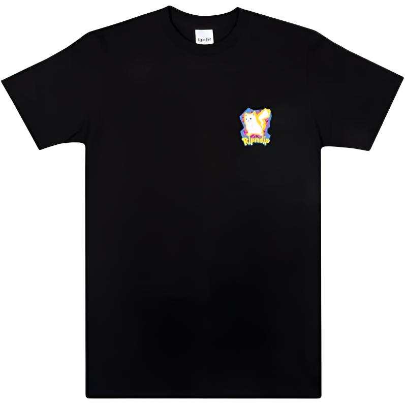 RIPNDIP T Shirts Men's Black Crew Neck Moderate Straight Fit