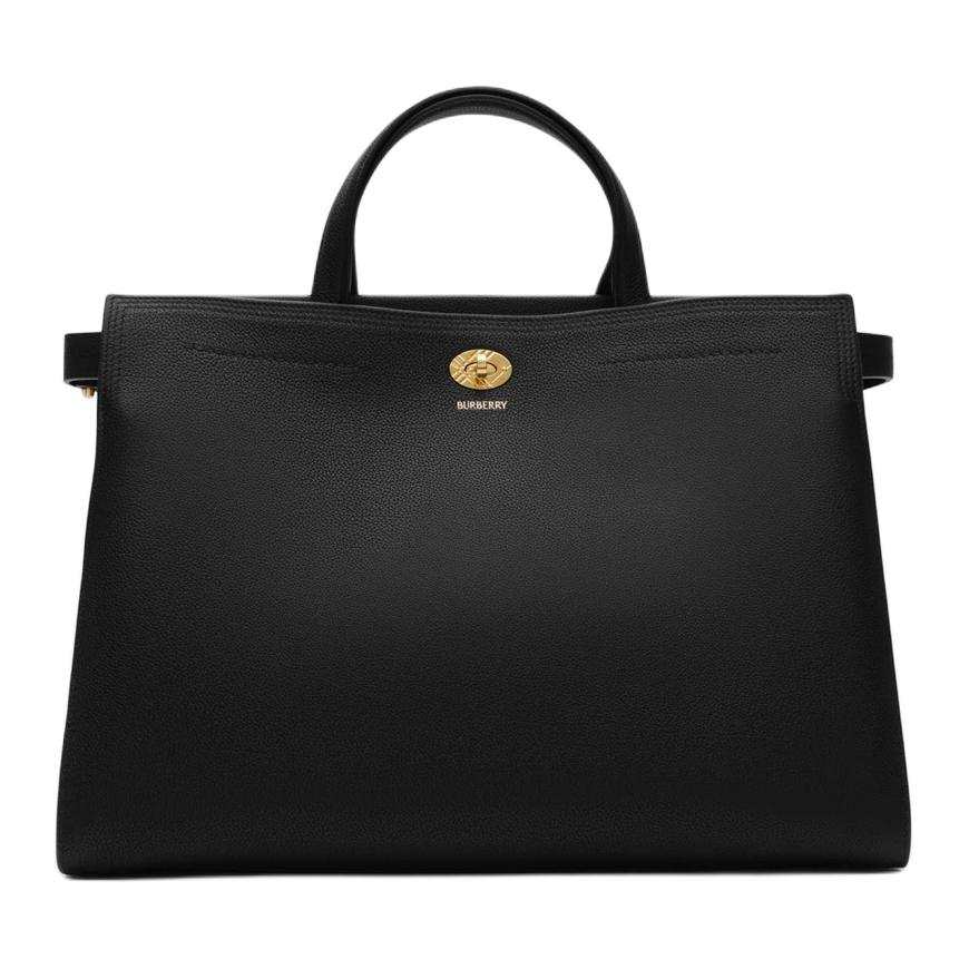 Burberry Cotswolds Calfskin Handbag Medium Women's Black