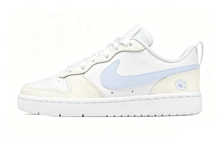 Nike Nike Court Borough Leather Low top Kids' Skateboarding Shoes Light Yellow Teenagers
