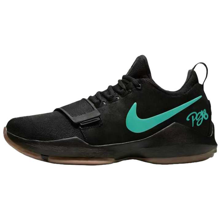 Nike Nike PG 1 Blue Mesh Cushioning Slip Resistant Abrasion Resistant Low top Basketball Shoes Men's Black