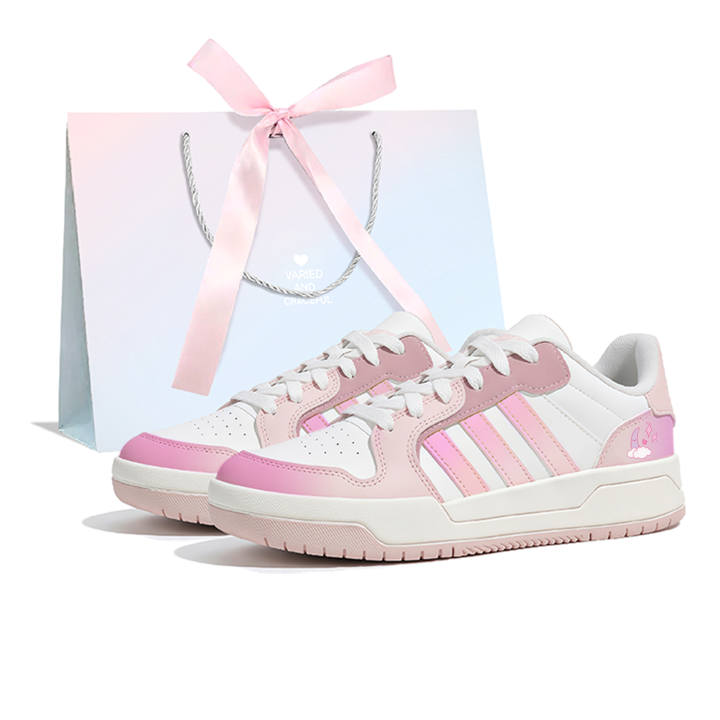 Adidas Adidas ENTRAP Moonlight Pink Trace Synthetic Leather Lightweight Height Increasing Low top Skateboard Shoes Unisex