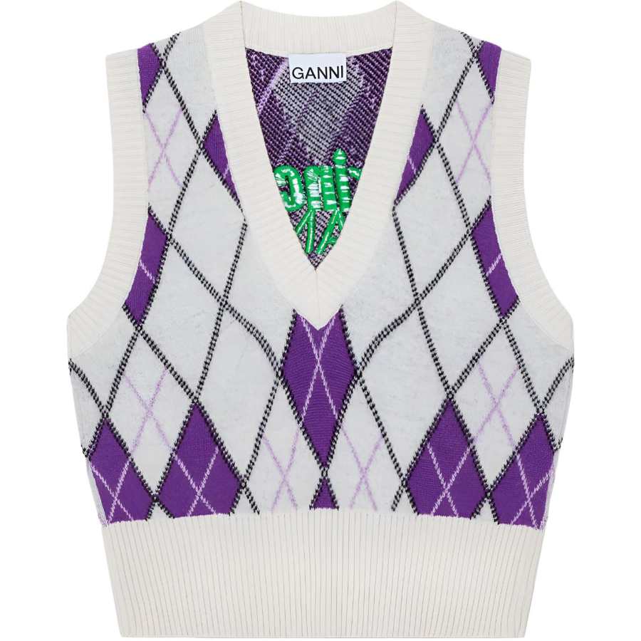 Ganni x Prince V-neck vest