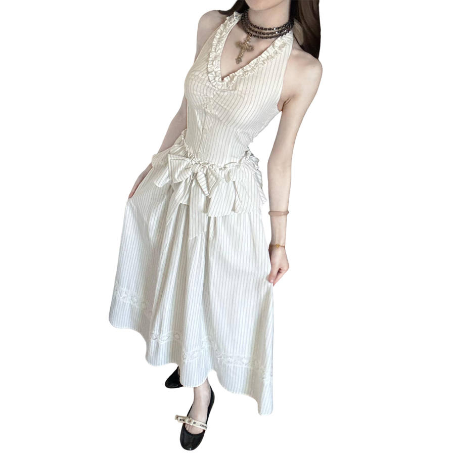 JBBCN Two Piece Skirt Sets Women's Halter Thin Midi Skirt