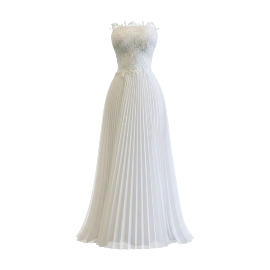 MTHE Sleeveless Dresses Women's White Boat Neck Moderate Long Skirt