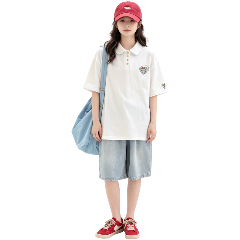 YALU Grade School Polo Shirts Polo Collar Moderate
