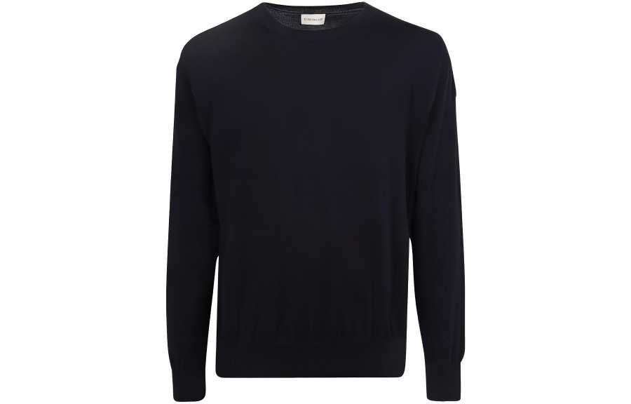 Moncler SS22 Sweatshirts Men's Blue Crew Neck Moderate Regular