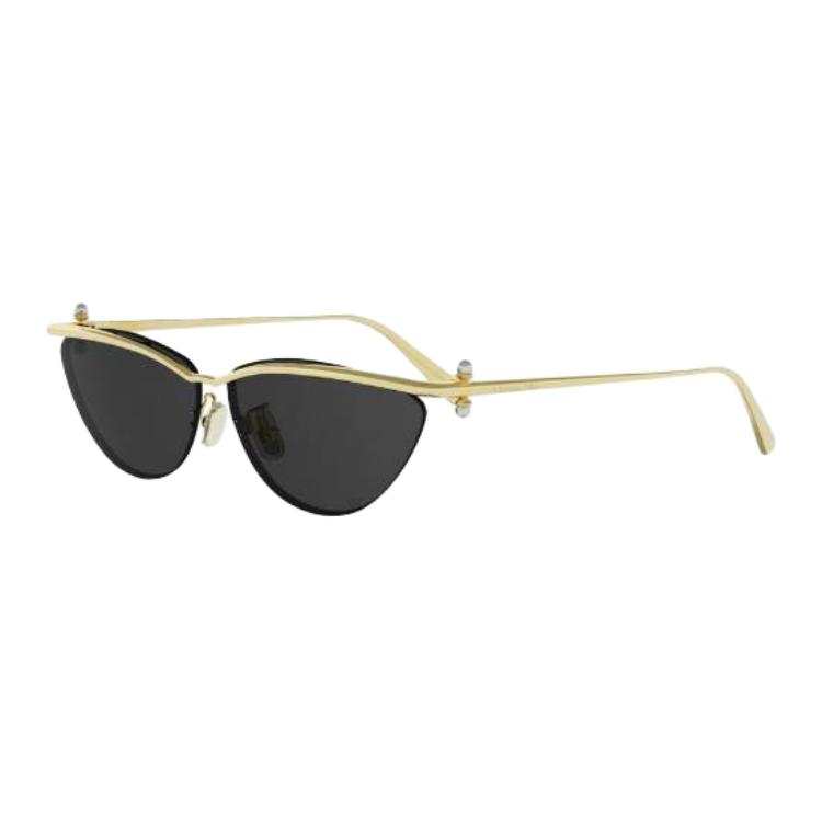 DIOR Metal Cat Eye Sunglasses Women's Gold