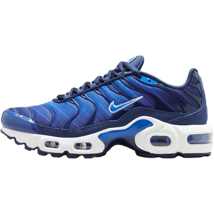 Nike Nike Air Max Plus Abrasion Resistant Breathable Support Low top Running Shoes Lyon Blue/Midnight Blue/White Unisex