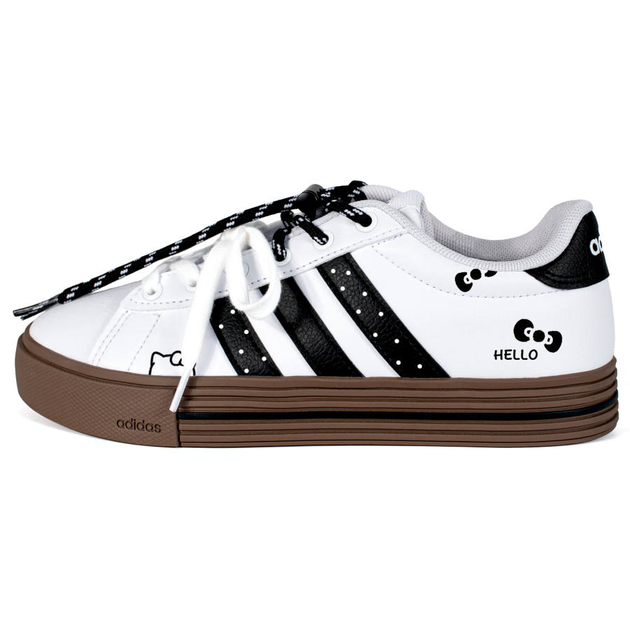 Adidas Adidas Daily 4.0 Double Sweetheart Synthetic Leather Slip Resistant Abrasion Resistant Low top Skateboard Shoes Unisex
