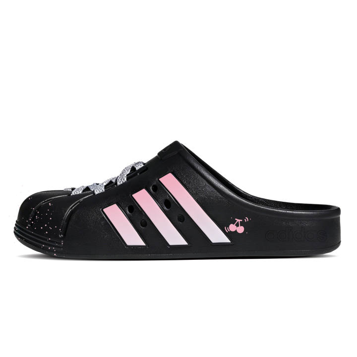 Adidas Adidas ADILETTE CLOGS Pink White Clogs Unisex Black