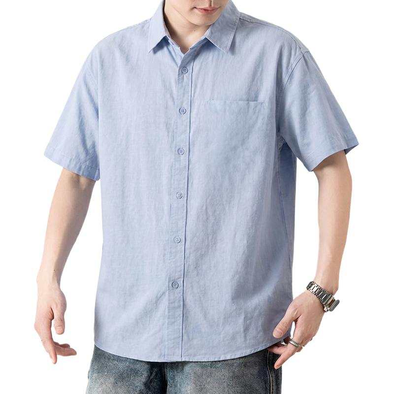 Tonlion Shirts Unisex Lapel Thin Other