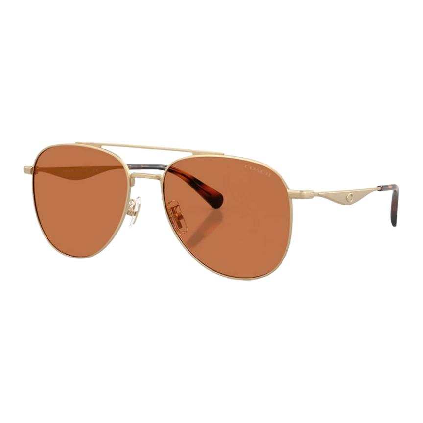 COACH COACH Metal Aviator Sunglasses Unisex Light Gold