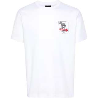 PS By Paul Smith Ps Paul Smith One Way Zebra Graphic Print Crewneck T Shirt