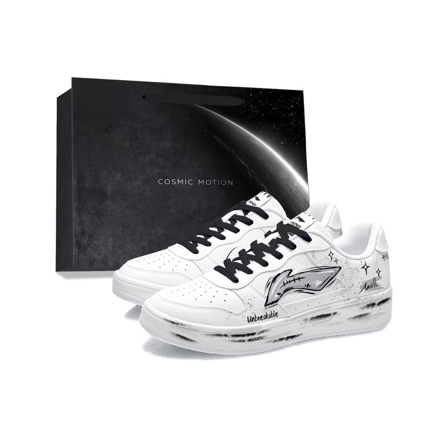 Li-Ning Li Ning Floating Boat Synthetic Leather Abrasion Resistant Breathable Low top Skateboard Shoes Men's