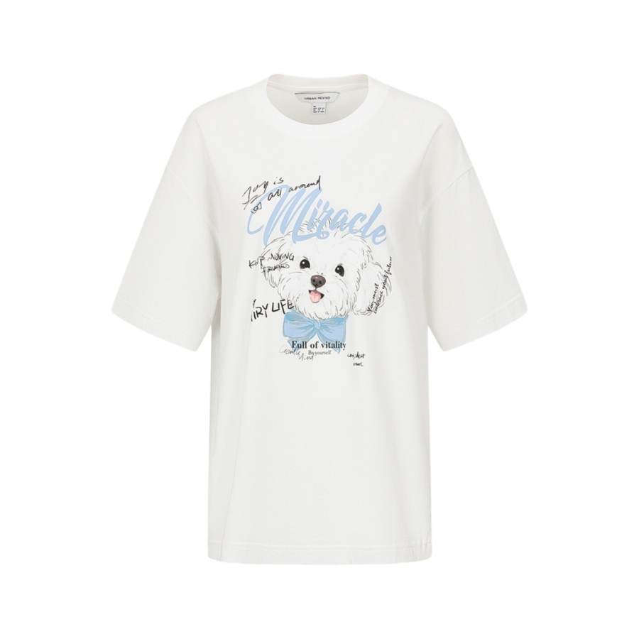 URBAN REVIVO Drop Shoulder Sleeve T Shirt Women's