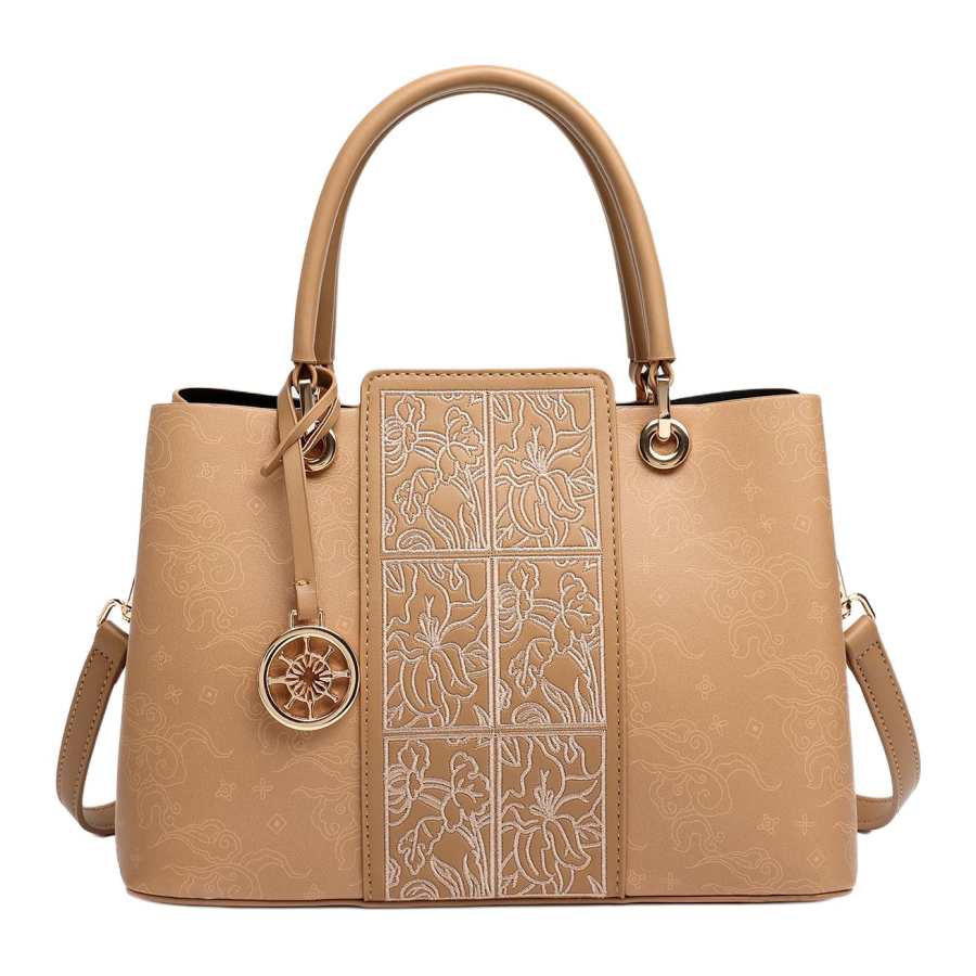 PAYOT PAYOT Synthetic Leather Handbag Regular Women's Apricot