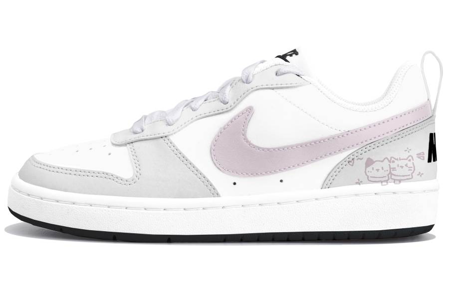 Nike Nike Court Borough Synthetic Leather Kids' Skateboarding Shoes Purple Teenagers