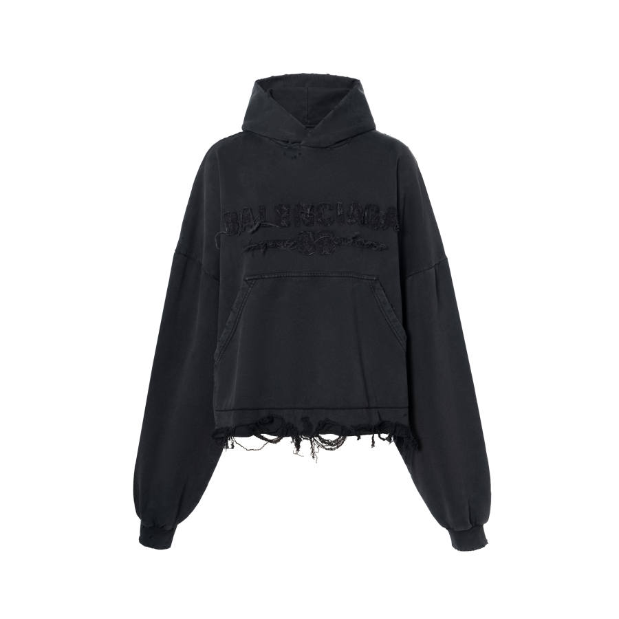 Balenciaga SS25 Sweatshirt Regular Fit Women's Black