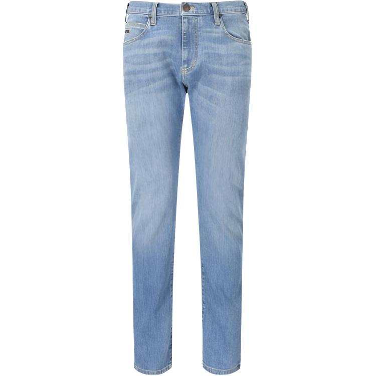 EMPORIO ARMANI Jeans Men's Light Denim Blue Moderate Straight Fit Pants