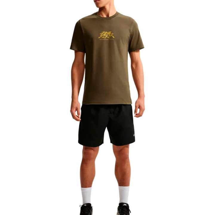 Nike Nike Dri Fit T Shirts Men's Dark Umber Crew Neck
