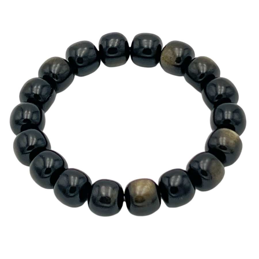 PAUL COSTELLOE Obsidian Labradorite Beaded Bracelet Unisex