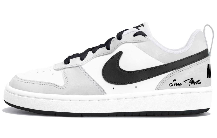 Nike Nike Court Borough Mist Gray Monologue Low top Kids' Skateboarding Shoes Black Gray Teenagers
