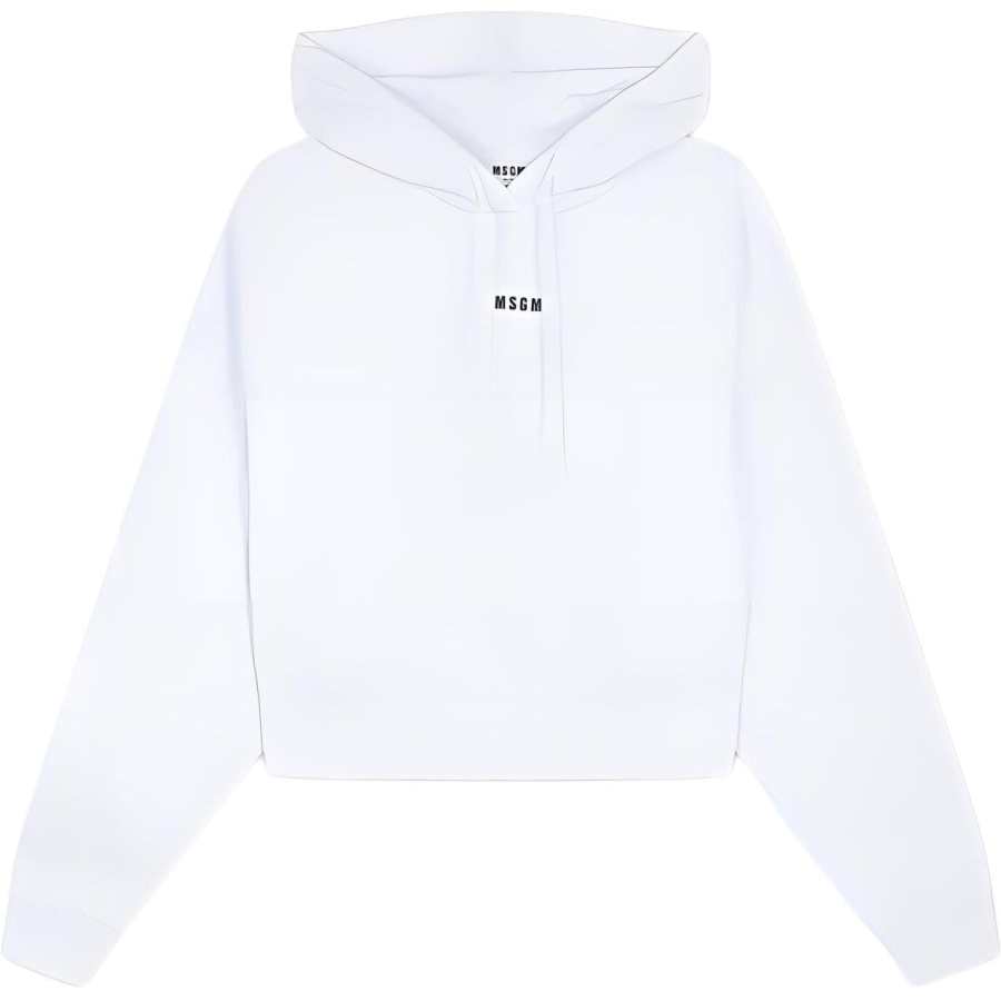 MSGM MSGM Sweatshirts Women's White Hooded Non Detachable Moderate Other