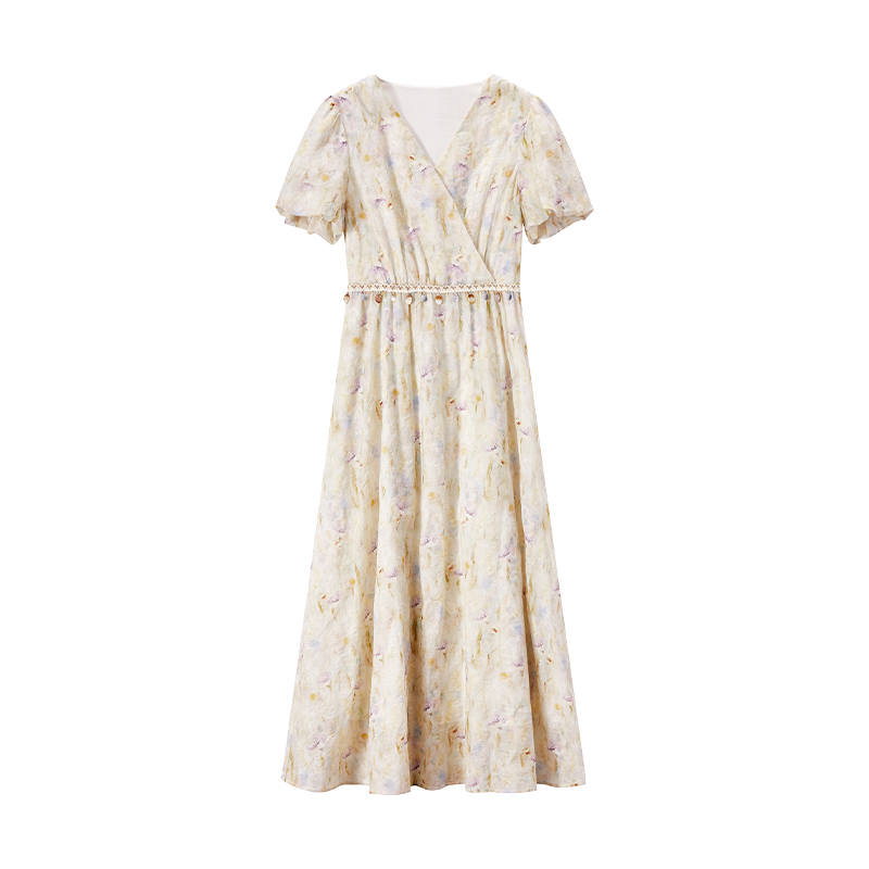 XIANGYING Short Sleeved Dress Women's