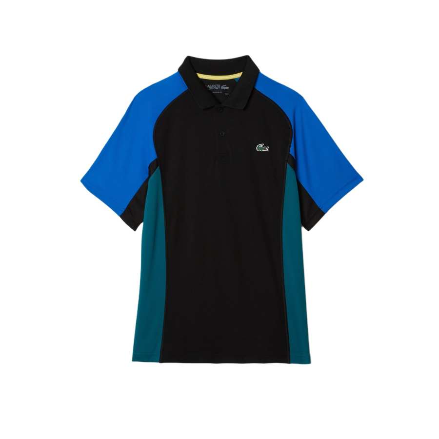LACOSTE Tennis Tops Men's Y57/Black/Blue/Black/Green Polo Collar Moderate