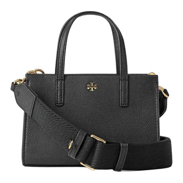 TORY BURCH Leather Tote Handbag Mini Women's Black