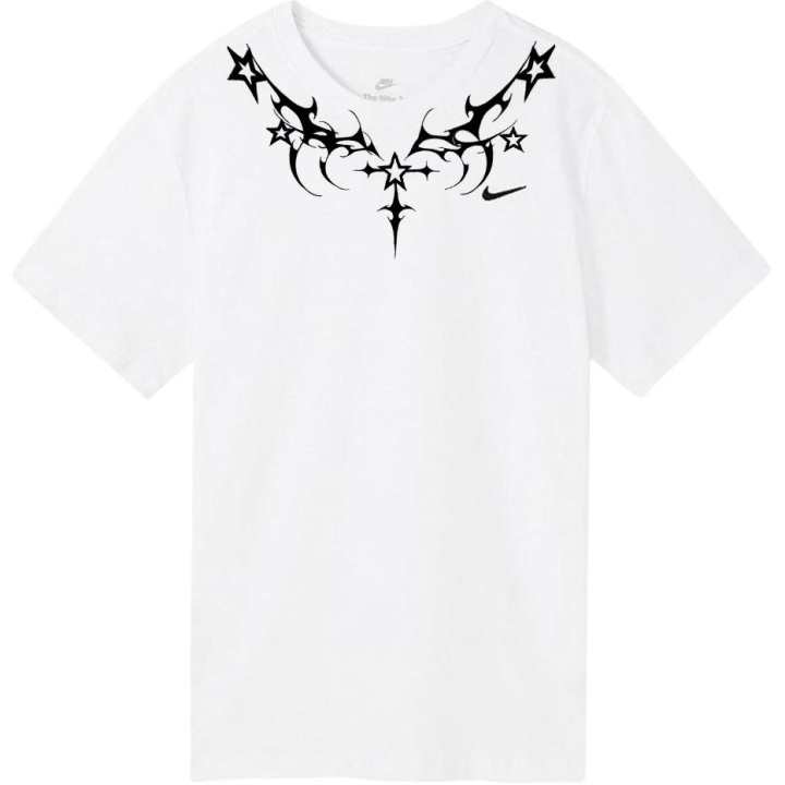 Nike Nike Sportswear T Shirts Men's White Crew Neck Moderate Straight Fit
