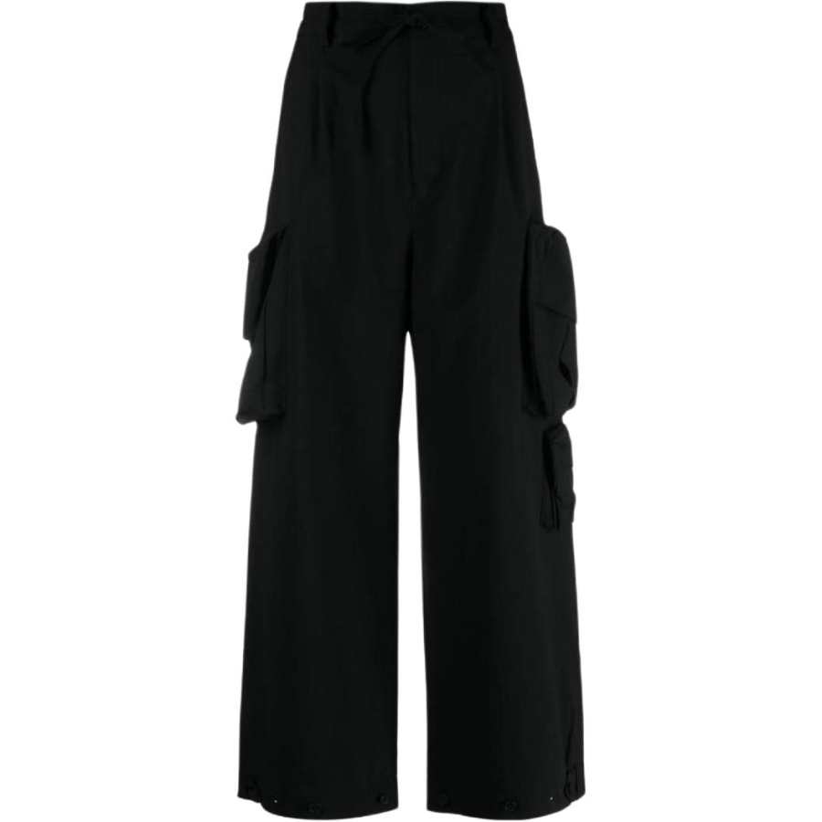 Y-3 Y-3 Wide-leg Cotton Cargo Trousers