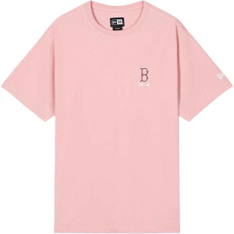 New Era T Shirts Unisex Pink Crew Neck Moderate
