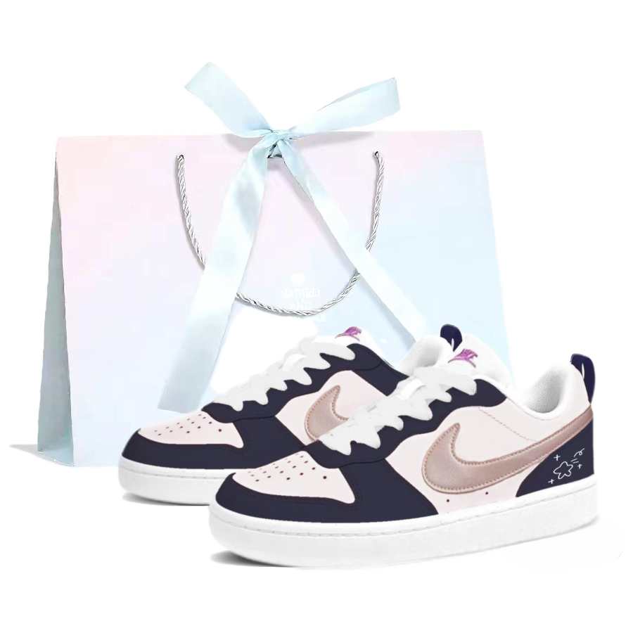 Nike Nike Court Borough Dusty Pink Navy Blue Low top Kids' Skateboarding Shoes Pink Unisex