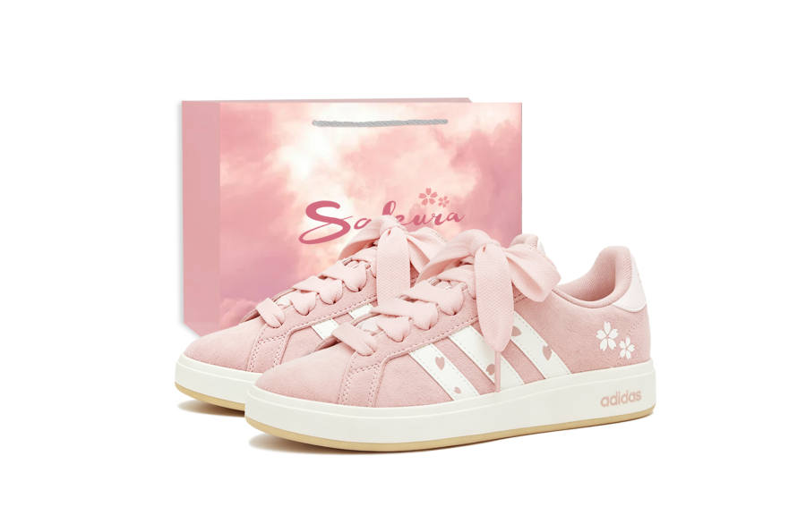 Adidas Adidas Grand Court Base 00s Pink, Dopamine Dressing, Campus, Girlfriend Low top Casual Skate Shoes Unisex Dusty Pink