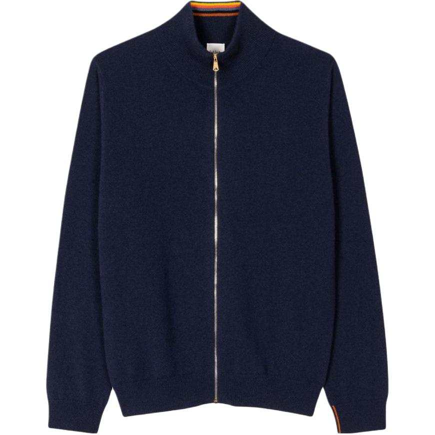 Paul Smith Knitwear Men's Blue Stand Collar Moderate Cardigan