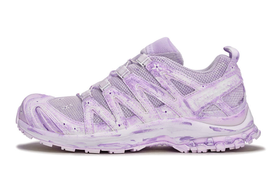SALOMON XA PRO 3D Slip Resistant Low top Running Shoes Unisex White Purple