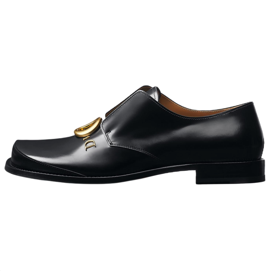 DIOR D De Cow Leather Casual Leather Shoes Men's Black