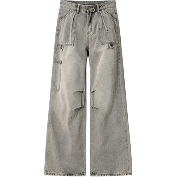 Lnga Landgre Jeans Men's Gray Moderate Wide Leg Pants