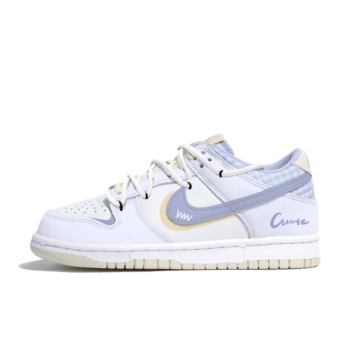 Nike Nike Dunk Taro Paste Jelly Shopping Bag Leather Cushioning Abrasion Resistant Breathable Kids' Skateboarding Shoes