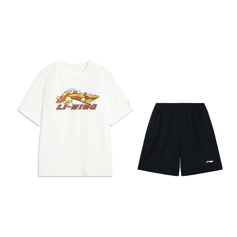 Li-Ning Li Ning Casual Sportswear Men's Standard White Autumn/Black